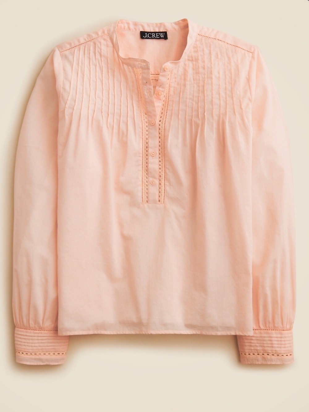 J.CREW Pintuck Lace Trim Top NWT Size XS